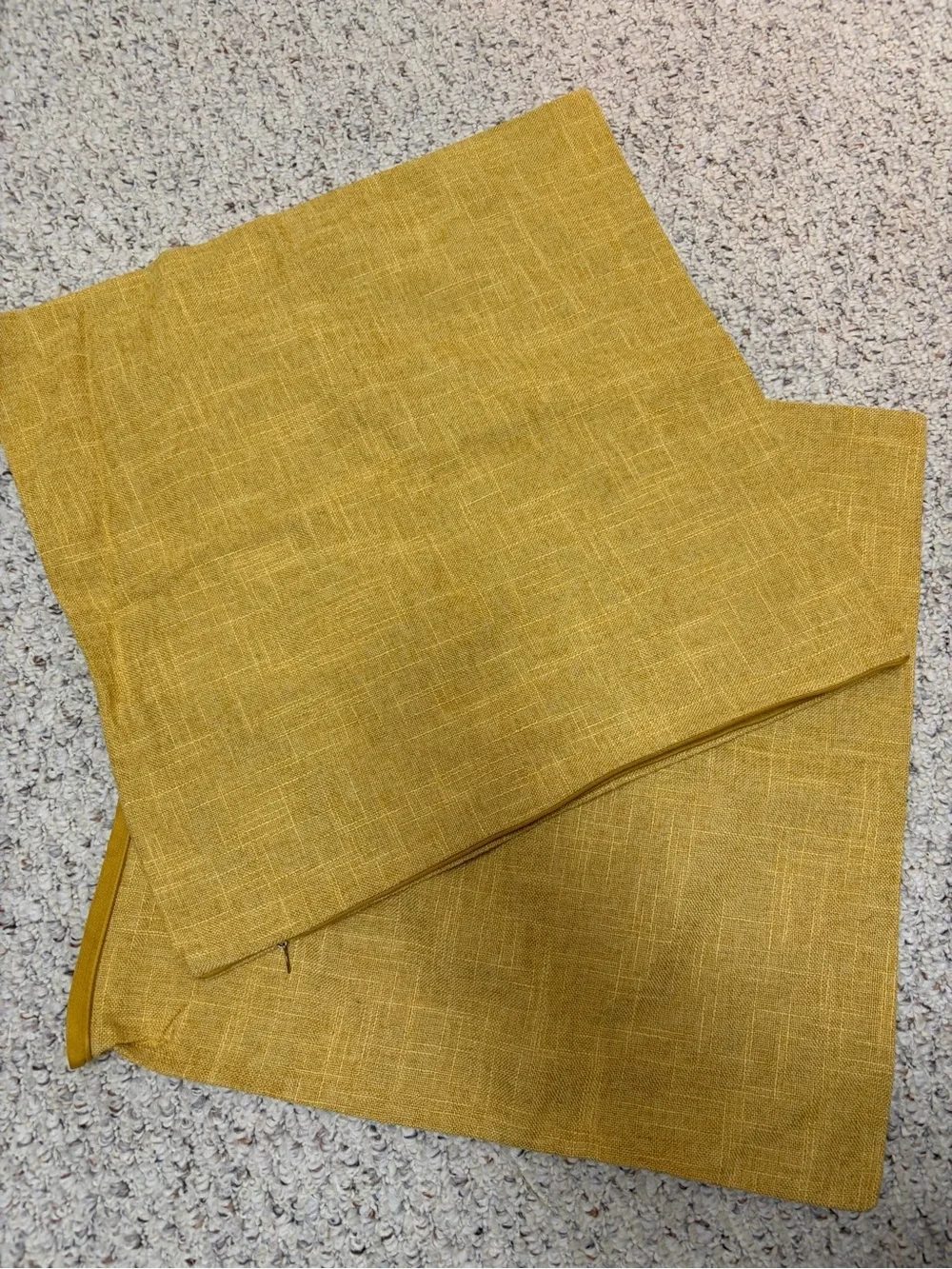 Textured Mustard Yellow Accent Pillow Cover - Unbranded